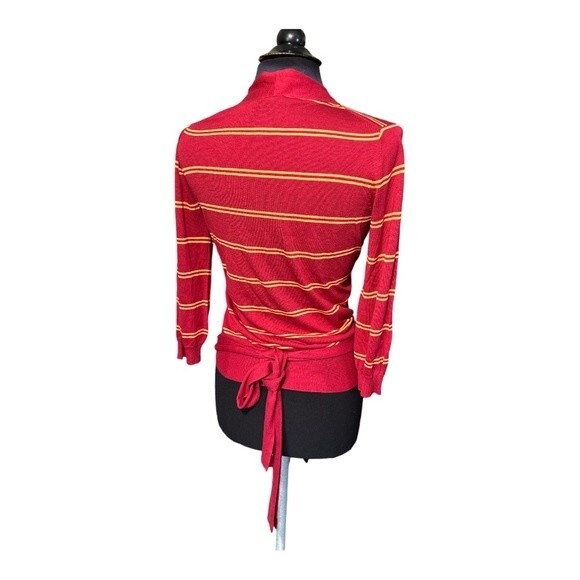 BCBGMAXAZRIA Wrap top Linen Blend Size S - Picture 3 of 7